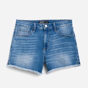 Just Black ▪️ High Rise Fray Hem Shorts